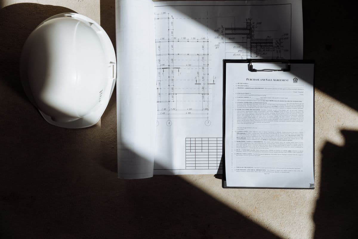 Safety manager reviewing OSHA recordkeeping documentation on a construction site